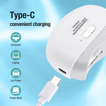 Multi-Functional Electric Nail Clipper & Polisher with Built-In LED Light