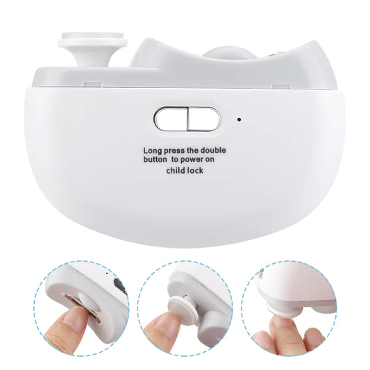 Multi-Functional Electric Nail Clipper & Polisher with Built-In LED Light