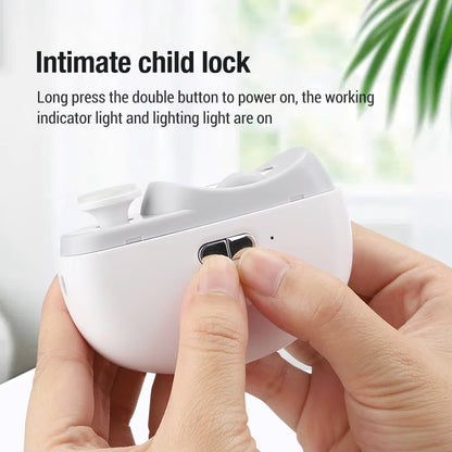 Multi-Functional Electric Nail Clipper & Polisher with Built-In LED Light