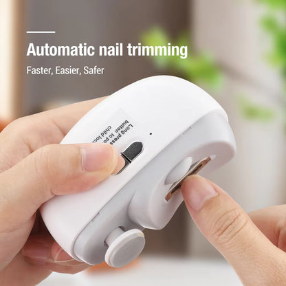 Multi-Functional Electric Nail Clipper & Polisher with Built-In LED Light