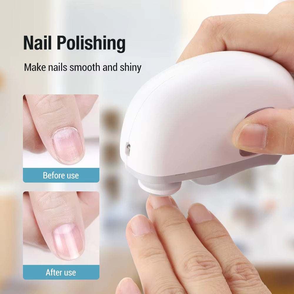 Multi-Functional Electric Nail Clipper & Polisher with Built-In LED Light