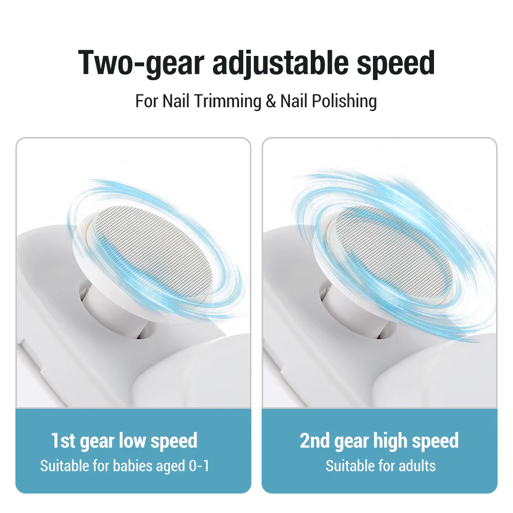 Multi-Functional Electric Nail Clipper & Polisher with Built-In LED Light
