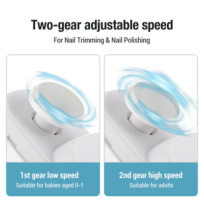 Multi-Functional Electric Nail Clipper & Polisher with Built-In LED Light